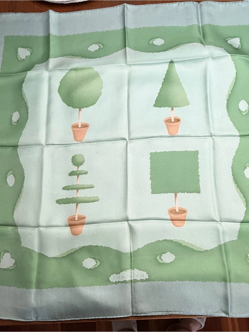 Bulgari Green & Mint Luxury Scarf